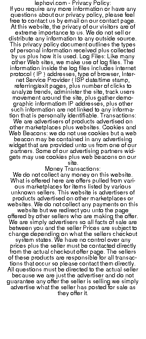 lephovi privacy
