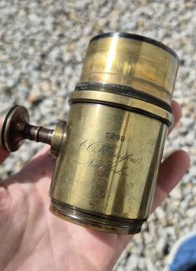 C.c Harrison 7288 Antique C.c Portrait Large Brass Lens No