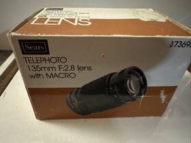 Canon 373695 Vintage Sears Telephoto 135mm F 2.8 Lens With Macro Inch C Mount Model#373695