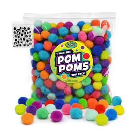 Ap0001 Carl & Kay Supply Co. And 300 Pcs 250 1 Inch Pom Poms 50 Googly Eyes - Craft Bal