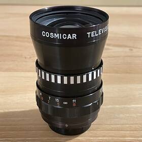 38676 Cosmicar Television Tv Lens 12.5mm 1 1.9 No. Made In Japan Black Vintage