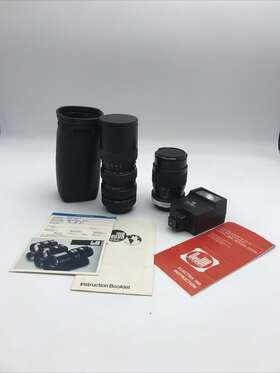 801582 Dejur 33325 Lot Of 2 Camera Lens 1 2.8 #33325 135mm And 3.8 #801582 210mm Flash