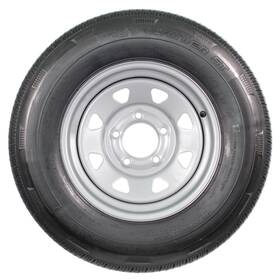 75r14 Ecustomrim 191215014682 Radial Trailer Tire On Silver Rim St205/75r14 Load Range C 5 Lug O