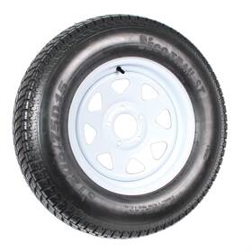 75d15 Ecustomrim 39403 Trailer Tire On White Spoke Wheel Rim St205/75d15 Load Range C Spe
