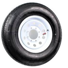 57963-1 Ecustomrim Radial Trailer Tire On Rim St235/80r16 Load Range E 8 Lug White Mo