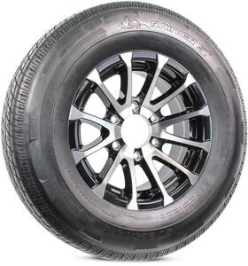 Ecustomrim 58989-1 Radial Trailer Tire On Rim St225/75r15 Load Range D 6 Lug Aluminum