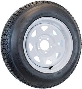 80d13 Ecustomrim 61891 Trailer Tire On Rim St175/80d13 175/80 D 13 Load B 5 Lug White Spo