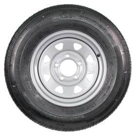 62640-1 Ecustomrim Radial Trailer Tire And Rim St185/80r13 Load Range C 5 Lug On 4.5