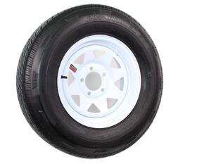 Ecustomrim 62667-1 Radial Trailer Tire On Rim St205/75r14 Load D 14 Inch 5 Lug Spoke
