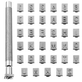 Fdclixuvol 662399 1 Xfirxfd13 Leather Stamping Kit Tool Letter Stamps For Clay 1/4 Inch Al