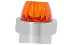 94760 Grand General Chrome Aluminium Cap And Watermelon Lens For 1 Inch Bumper Guide Amber