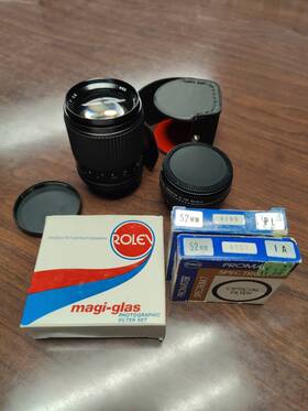 842951 Imado Lot F 135mm 2.8 Lens Nikon #842951 And Auto Tele Converter Filter Lenses