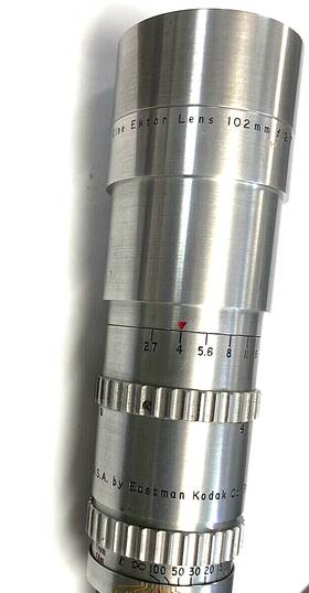 102ek Kodak Ektar Fl 102mm F2.7 Telephoto 16mm Cine Lens C Mount Good Condition