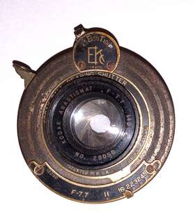 29056 Kodak 1913 Eastman Ball Bearing Shutter Antique Camera Lens #29056