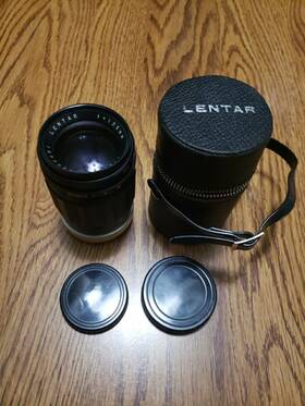 560461 Lentar F 135mm F3.5 Lens No. With Case Vintage Japan Excellent Cond