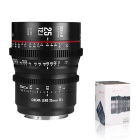 Meike Mk-25t2.1 25mm T2.1 S35 Manual Focus Wide Angle Prime Cinema Lens For Canon Ef Mo