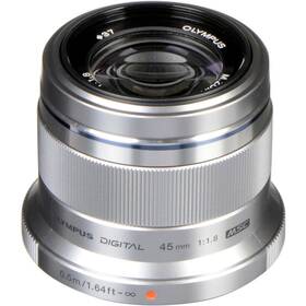 Om System 088022225175 Olympus M.zuiko Digital 45mm F1.8 Silver For Micro Four Thirds Syst