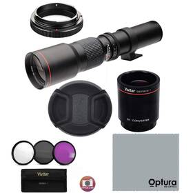 Optura Hd 751009507389 High-power 500mm/1000mm F/8 Manual Telephoto Lens For Panasonic Lumix Gh5 Gh4