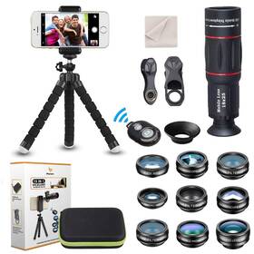 Phorsen 688737029902 15 In 1 Universal Phone Camera Lens Kit 18x Telephoto Wide Ang... Fast Ship