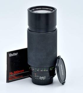 Vk02272025 Procam Photo & Video Gear Used Vivitar 75-300mm F4.5-5.6 Mc Macro Zoom Film Lens For Nikon F Mount