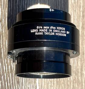Rank Taylor Hobson 01639 Xerox 8 1/4 Inch Lens F 4.5 Made In England By 2