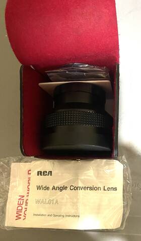 Wal01a Rca Vintage Wide Angle Conversion Lens For Video Camera And Adapters