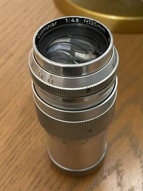 688018 Steinheil Vintage Munchen F/135mm 1 4.5 Culminar Vl Lens With Case