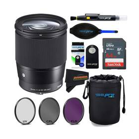 Sigma16 Sunshine Photo Store Sigma 16mm F1.4 Dc Dn Contemporary Lens For Sony E With Deluxe Bundle