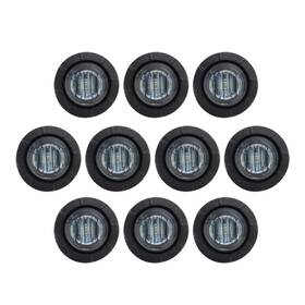 Tmh 726670258526 10 Pcs 3/4 Inch Mount Smoked Lens And White Light Clearance Markers Side Ma