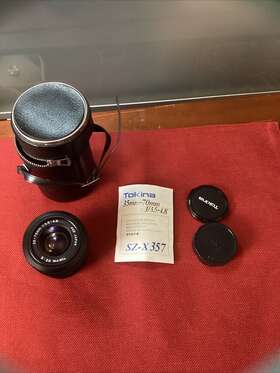 9100256 Tokina Vintage Sz-x 357 35-70mm 1 3.5-4.8 49 # Camera Lens Case /manual