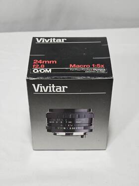 Vivitar 019643115873 24mm F2.8 Macro 1 5x O/om Lens For Olympus Brand New