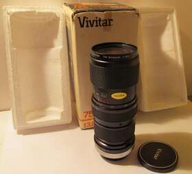 0213350 Vivitar 0213356 75-205mm F3.8 1 3.8x C/fd Zoom Lens For Canon With Box