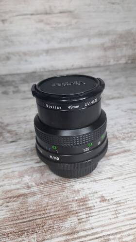 0215589 Vivitar Vintage Komine Close Focus 28mm F2 Lens With Uv Filter For Minolta