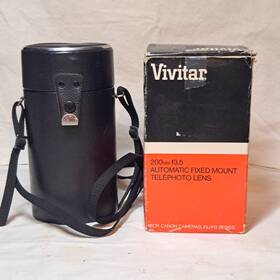 Vivitar 21-5316 Vintage 200mm F3.5 Telephoto Lens For Canon Fl/fd Series F-1 Ef Ae-1 Tx
