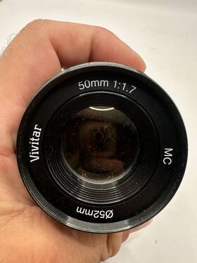 J0192 Vivitar Vintage Camera Lens 50mm 1 1.7 Mc