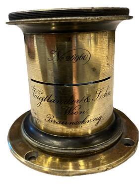 26960 Voigtl Nder And John Wien Braunschweig Antique Brass Voigtlander Lens No