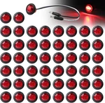 50 Pcs 3/4 Inch Mini Round Red Lens & Button Led Side Marker Lights With. Fixed Price $64.57.