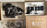 Bolex 16MM REX-4 Movie Camera, Kern Vario Switar Oe Lens, Manuals, Accessories. Fixed Price $2800.00.