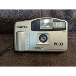 Pentax PC-33 35MM Camera Silver Black 30MM Lens Point & Shoot W Case Untested. Fixed Price $12.00.