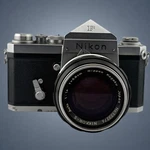 Nikon Photomic Slr Camera Nikkor-s Auto 5.8CM F/1.4 Lens Case Cap Strap. Fixed Price $299.95.