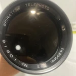 Spiratone Telephoto Camera Lens Sharpshooter-s I:6.3/F=400MM, Good Condition. Fixed Price $25.00.