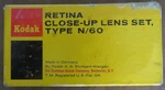 Kodak Retina Close Up Lens Set Model N/60 Camera. Fixed Price $13.17.