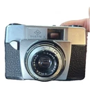 Agfa Silette 35MM Film Camera, Color Apotar 45MM F/2.8 Lens, Silver/black. Fixed Price $25.00.
