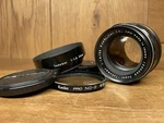 *early Model Near Mint W/ Nd Filter & Hood* Pentax Super Takumar 55MM F/1.8 Lens. Fixed Price $94.99.