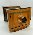Antique Scoville Mfg Waterbury 5X8 Wooden Tailboard Camera Old Photography. Fixed Price $800.00.