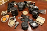 Konica Autoreflex Camera T3 Manual Telesar/sakar Lens Kenco Light Hoya/vivitar. Fixed Price $239.99.