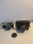 Petri 7S Circle Eye System 35MM Camera 45MM F2.8 Lens Leather Case - Untested. Fixed Price $29.99.
