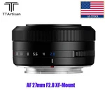 Open Box Ttartisan 27MM F2.8 Aps-c Auto Focus Prime Camera Lens Fr Fuji Xf Mount. Fixed Price $119.99.