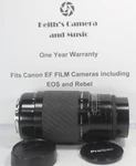 Prospec 75-300MM F4-5.6 Close Up + Telephoto Zoom Lens For Canon Ef Film Camera. Fixed Price $76.50.