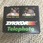 Vtg Zykkor Deluxe Lens For Kodak Disk Cameras Telephoto/wide Angle J1156 W/ Box. Fixed Price $15.99.